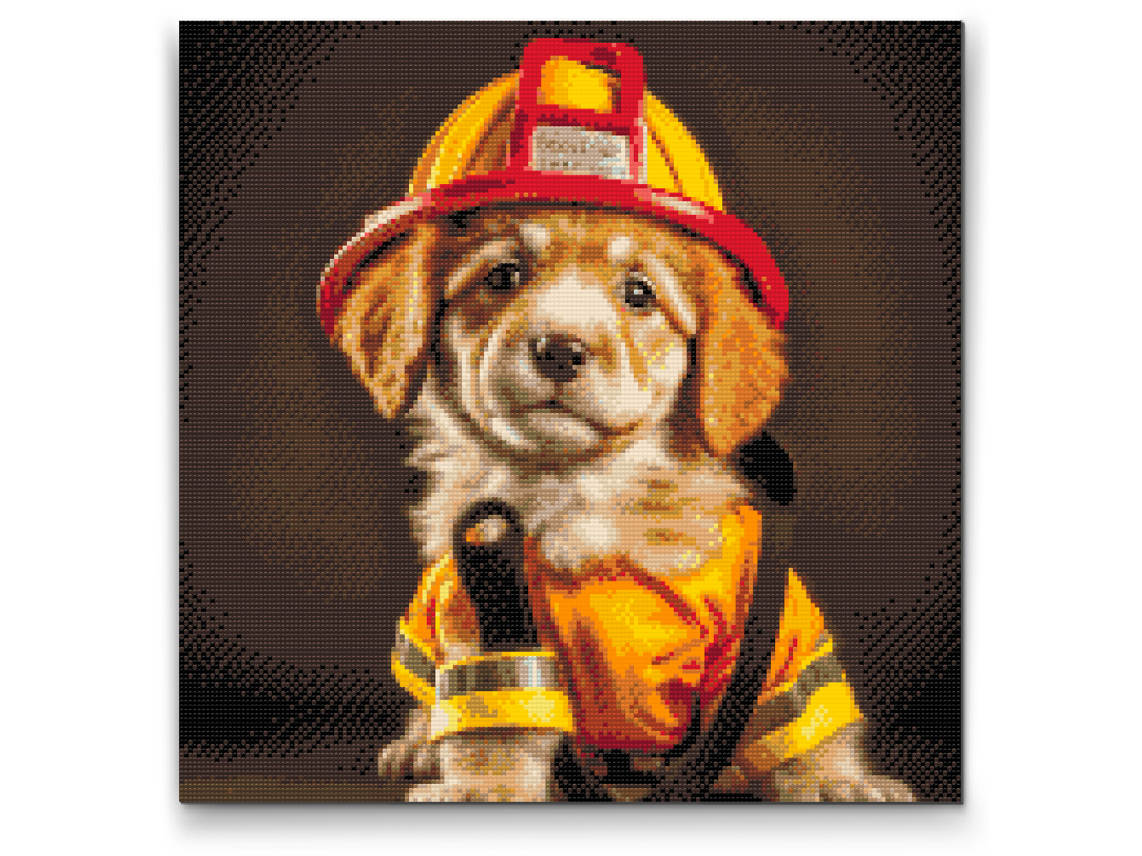 Diamantové malování - Fireman's dog